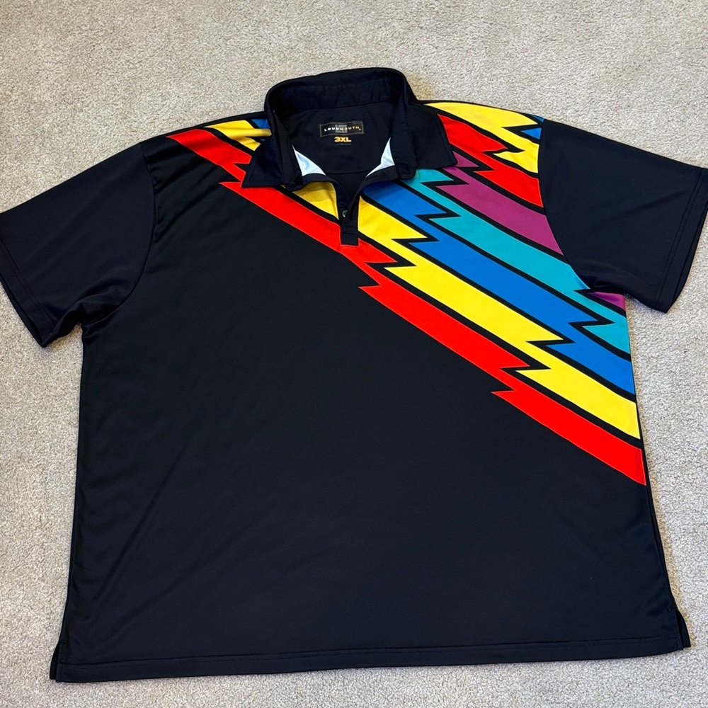 Loudmouth Multicolor Zigzag Polo Shirt